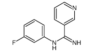 N'-(3-fluorophenyl)pyridine-3-carboximidamide结构式