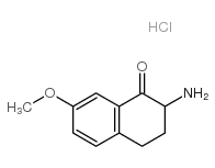 2-AMINO-3,4-DIHYDRO-7-METHOXY-2H-1-NAPHTHALENONE, HYDROCHLORIDE结构式