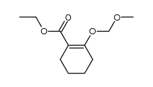 1-Ethoxycarbonyl-cyclohexen-(1)-ol-(2)-methoxymethylaether结构式