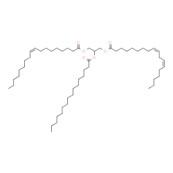 1-Oleoyl-2-Palmitoyl-3-Linoleoyl-rac-glycerol结构式