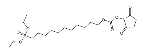 diethyl [11-([(2,5-dioxotetrahydro-1H-1-pyrrolyl)oxy]carbonyloxy)undecyl]phosphonate Structure