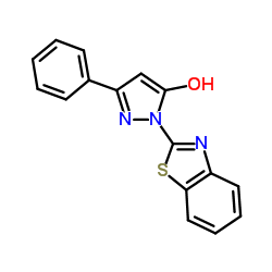 1-(1,3-benzothiazol-2-yl)-3-phenyl-1H-pyrazol-5-ol结构式