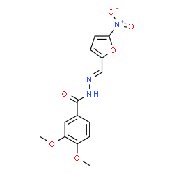 3,4-DIMETHOXY-N'-[(5-NITRO-2-FURYL)METHYLENE]BENZENECARBOHYDRAZIDE结构式