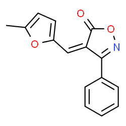 (4E)-4-[(5-methylfuran-2-yl)methylidene]-3-phenyl-1,2-oxazol-5(4H)-one结构式