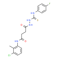 N-(3-chloro-2-methylphenyl)-4-(2-{[(4-fluorophenyl)amino]carbonothioyl}hydrazino)-4-oxobutanamide Structure