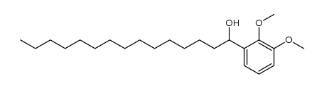 (+/-)-1-hydroxy-1-(2.3-dimethoxy-phenyl)-pentadecane结构式
