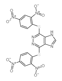 1H-Imidazo[4,5-d]pyridazine, 4,7-bis[(2,4-dinitrophenyl)thio]-结构式
