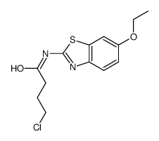 4-CHLORO-N-(6-ETHOXY-2-BENZOTHIAZOLYL)-BUTANAMIDE结构式