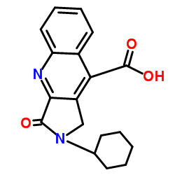 2-Cyclohexyl-3-oxo-2,3-dihydro-1H-pyrrolo[3,4-b]quinoline-9-carboxylic acid结构式