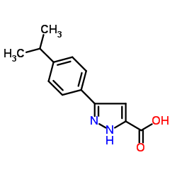 3-(4-Isopropylphenyl)-1H-pyrazole-5-carboxylic acid结构式