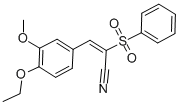3-(4-ethoxy-3-methoxyphenyl)-2-(phenylsulfonyl)acrylonitrile结构式