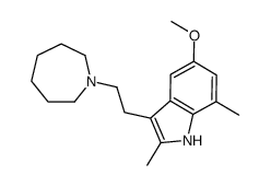 3-[2-(3-azabicyclo[3.2.2]nonan-3-yl)ethyl]-5-methoxy-2,7-dimethyl-1H-indole结构式