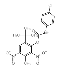 (3-methyl-2,4-dinitro-6-tert-butyl-phenyl) N-(4-chlorophenyl)carbamate picture