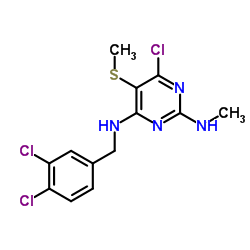 6-Chloro-N4-(3,4-dichlorobenzyl)-N2-methyl-5-(methylsulfanyl)-2,4-pyrimidinediamine Structure