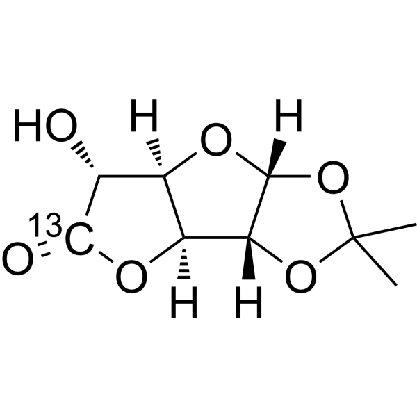 1,2-O-Isopropylidene-β-L-idofuranuronic-6-13C acid γ-lactone结构式