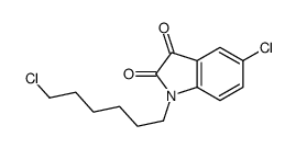 5-chloro-1-(6-chlorohexyl)indole-2,3-dione结构式