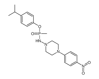 N-[methyl-(4-propan-2-ylphenoxy)phosphoryl]-4-(4-nitrophenyl)piperazin-1-amine结构式