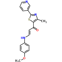 (2E)-3-[(4-Methoxyphenyl)amino]-1-[4-methyl-2-(3-pyridinyl)-1,3-thiazol-5-yl]-2-propen-1-one Structure