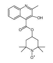 4-(3-OH-2-Me-4-quinolinoxy)-2,2,6-6-Me4-piperidine-1-oxyl结构式