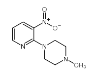 1-methyl-4-(3-nitropyridin-2-yl)piperazine structure