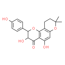 (2R,3R)-2,3,9,10-Tetrahydro-3,5-dihydroxy-2-(4-hydroxyphenyl)-8,8-dimethyl-4H,8H-benzo[1,2-b:3,4-b']dipyran-4-one Structure