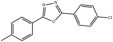 2-(4-chlorophenyl)-5-(4-methylphenyl)-1,3,4-oxadiazole结构式