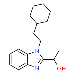 1-(1-(2-cyclohexylethyl)-1H-benzo[d]imidazol-2-yl)ethan-1-ol结构式
