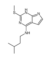 N-(3-methylbutyl)-2-methylsulfanyl-7H-pyrrolo[2,3-d]pyrimidin-4-amine结构式