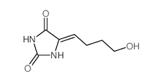 2,4-Imidazolidinedione,5-(4-hydroxybutylidene)- structure