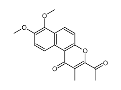 3-Acetyl-7,8-dimethoxy-2-methyl-1H-naphtho[2,1-b]pyran-1-one结构式