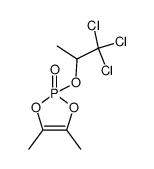 4,5-dimethyl-2-(2,2,2-trichloro-1-methyl-ethoxy)-[1,3,2]dioxaphosphole 2-oxide结构式