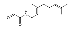 N-(3,7-dimethylocta-2,6-dienyl)-2-oxopropanamide结构式