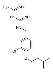 2-[[3-chloro-4-(3-methylbutoxy)phenyl]methyl]-1-(diaminomethylidene)guanidine Structure