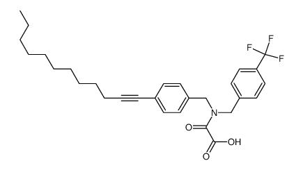 {(4-dodec-1-ynylbenzyl)[4-(trifluoromethyl)benzyl]amino}(oxo)acetic acid Structure