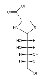 2(RS)-D-manno-(1',2',3',4',5'-pentahydroxypentyl)thiazolidine-4(R)-carboxylic acid Structure