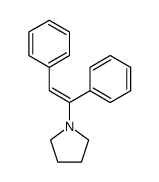 (E)-1-(1,2-diphenylvinyl)pyrrolidine Structure