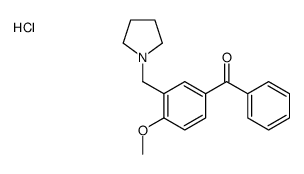 [4-methoxy-3-(pyrrolidin-1-ium-1-ylmethyl)phenyl]-phenylmethanone,chloride Structure