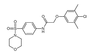 2-(4-chloro-3,5-dimethylphenoxy)-N-(4-morpholin-4-ylsulfonylphenyl)acetamide结构式