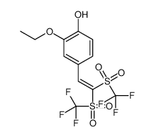 4-[2,2-bis(trifluoromethylsulfonyl)ethenyl]-2-ethoxyphenol结构式