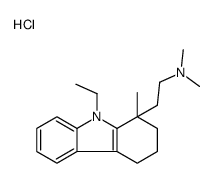 2-(9-ethyl-1-methyl-3,4-dihydro-2H-carbazol-1-yl)ethyl-dimethylazanium,chloride Structure