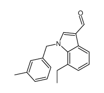 1H-Indole-3-carboxaldehyde,7-ethyl-1-[(3-methylphenyl)methyl]-(9CI)结构式