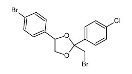 2-(bromomethyl)-4-(4-bromophenyl)-2-(4-chlorophenyl)-1,3-dioxolane结构式