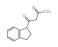 1-(2,3-dihydroindol-1-yl)butane-1,3-dione structure