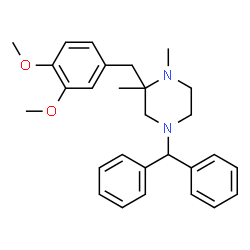 ()-4-benzhydryl-2-[(3,4-dimethoxyphenyl)methyl]-1,2-dimethylpiperazine picture