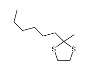 2-hexyl-2-methyl-1,3-dithiolane Structure