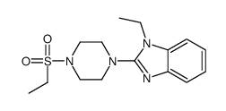 Piperazine, 1-(1-ethyl-1H-benzimidazol-2-yl)-4-(ethylsulfonyl)- (9CI) Structure