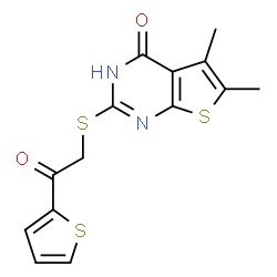 Thieno[2,3-d]pyrimidin-4(1H)-one, 5,6-dimethyl-2-[[2-oxo-2-(2-thienyl)ethyl]thio]- (9CI)结构式