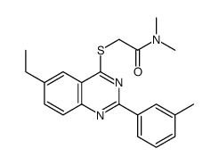 Acetamide, 2-[[6-ethyl-2-(3-methylphenyl)-4-quinazolinyl]thio]-N,N-dimethyl- (9CI) Structure