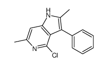 4-chloro-2,6-dimethyl-3-phenyl-1H-pyrrolo[3,2-c]pyridine结构式