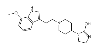 1-[1-[2-(7-methoxy-1H-indol-3-yl)ethyl]piperidin-4-yl]imidazolidin-2-one结构式